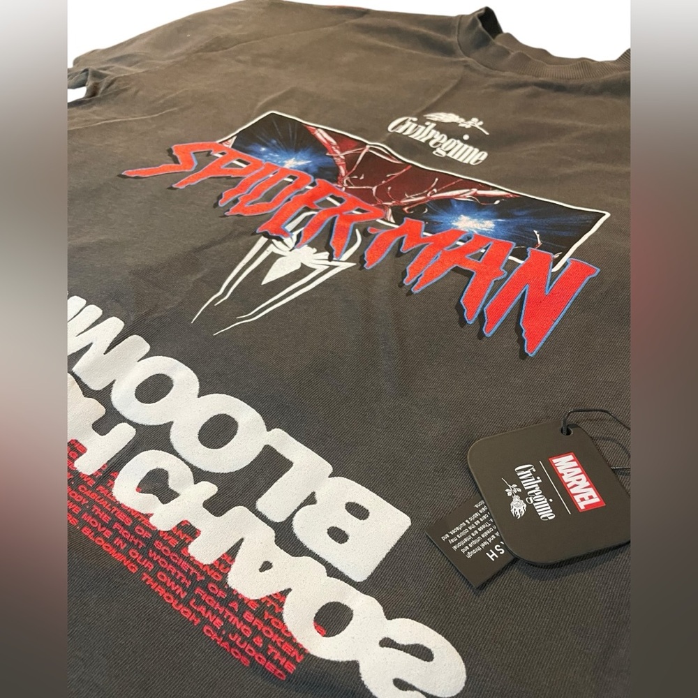 Civil Regime X Marvel Spider-Man Graphic Tee - Black - Picture 4 of 11